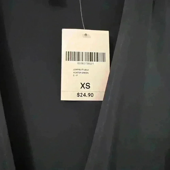 NWT FOREVER 21 XS dark green jumpsuit - Picture 7 of 11